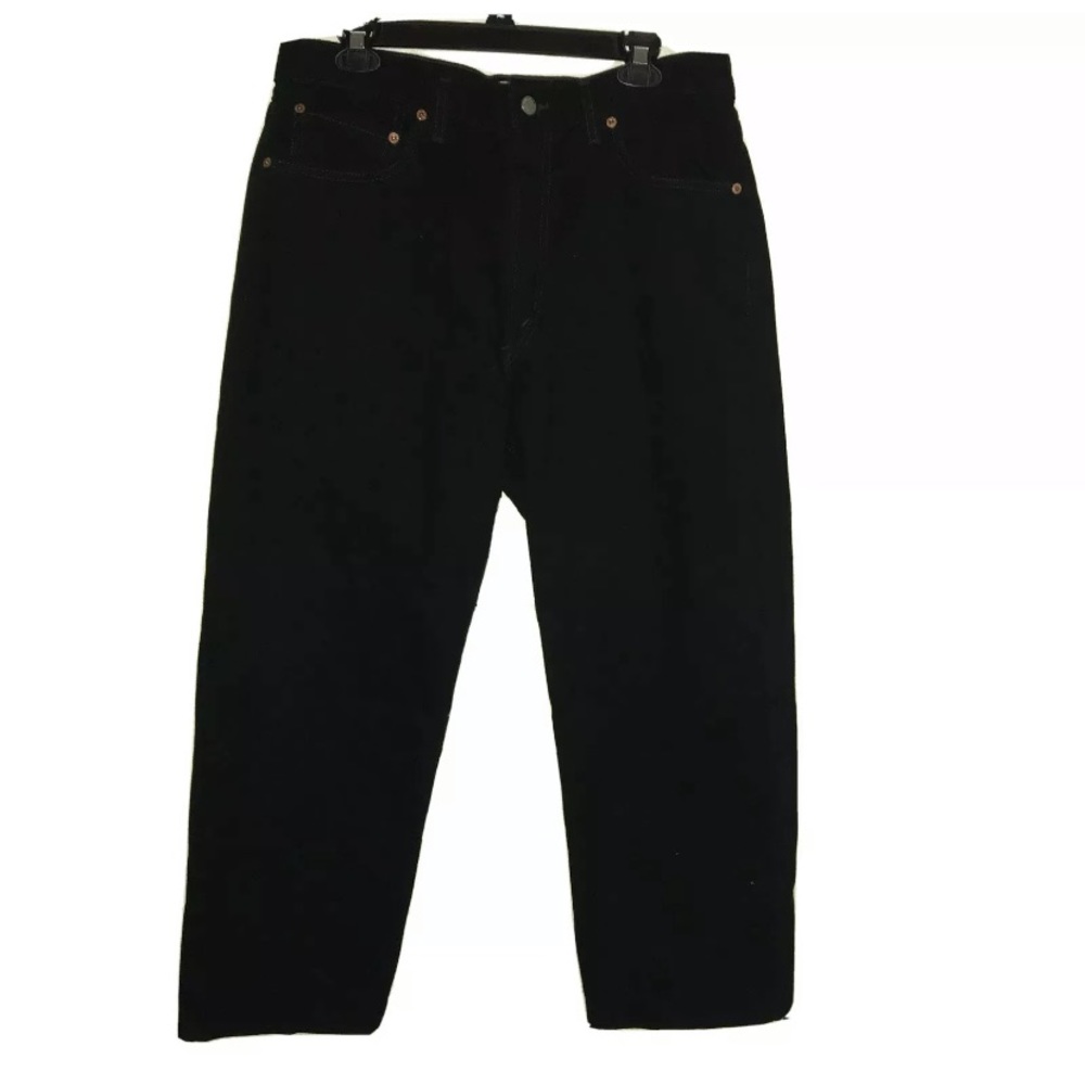 Men's Levis 550 Black Jeans: W34 L30. Relaxed Fit